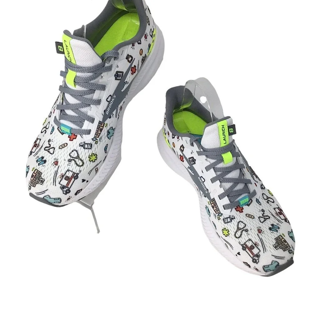 Brooks Launch 8 Sneakers Running Shoes Nurse EMS Medical Women's Size 9 DNA - Picture 3 of 12